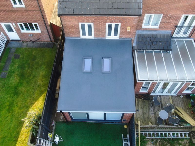 GRP Fibreglass Flat Roof in Littleborough