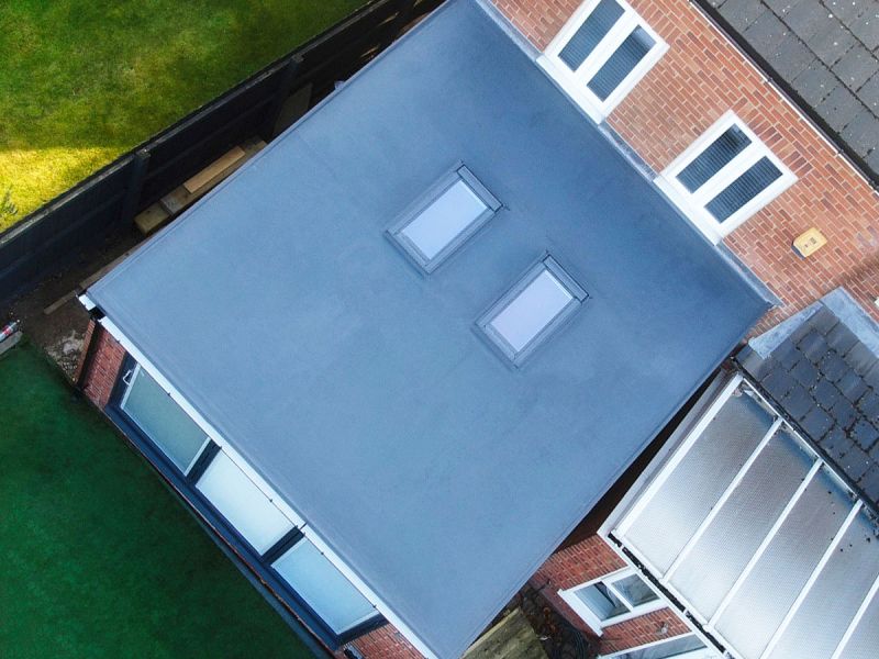 GRP Fibreglass Flat Roof in Shaw